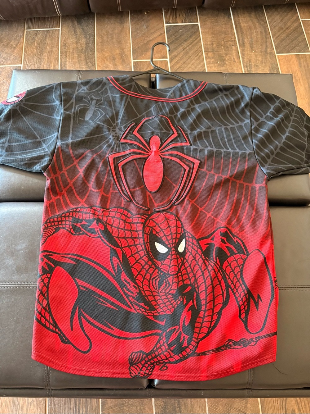 Spider-Man Graphic Baseball Jersey - Black & Red - Picture 2 of 5